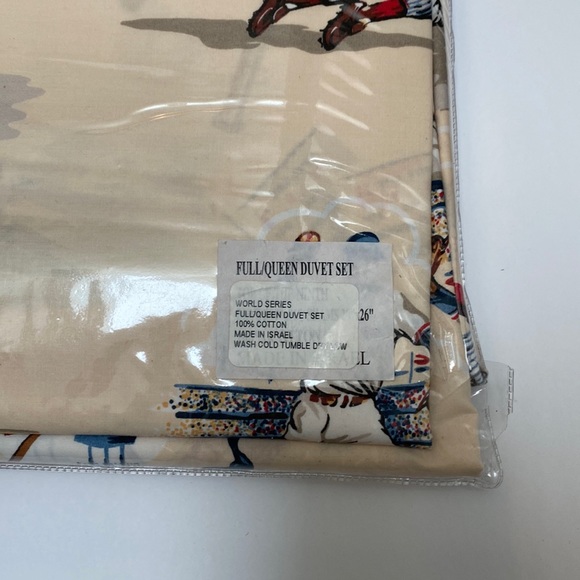 NWT "World Series" Baseball Duvet Set - 3 Pc - Traditions by Pamela Kline - Picture 6 of 7